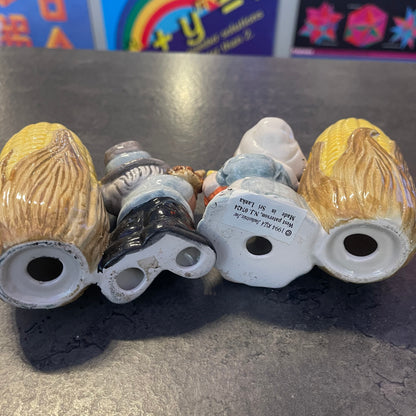 Thanksgiving Pilgrim Candle Holder Set