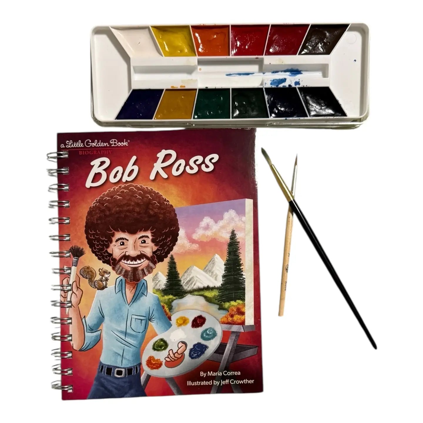 Bob Ross: Upcycled Little Golden Book Watercolor Sketchbook