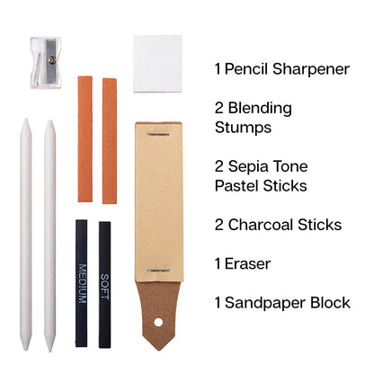 Sketching & Drawing Set, 13 Pc
