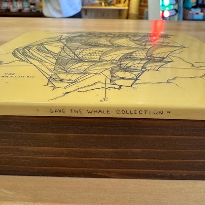 Faux Scrimshaw Constitution Ship Box