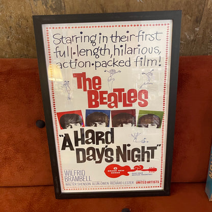 Beatles Hard Days Night Movie Poster (reprint)
