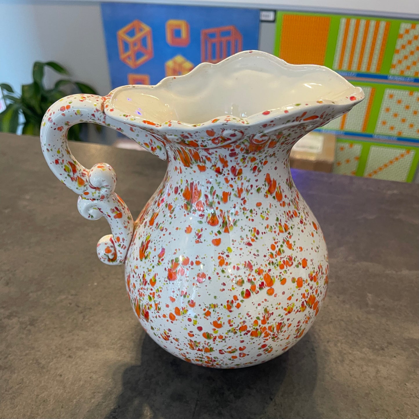Splatter Glaze Pitcher