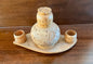 Wood Carved Liquor Set