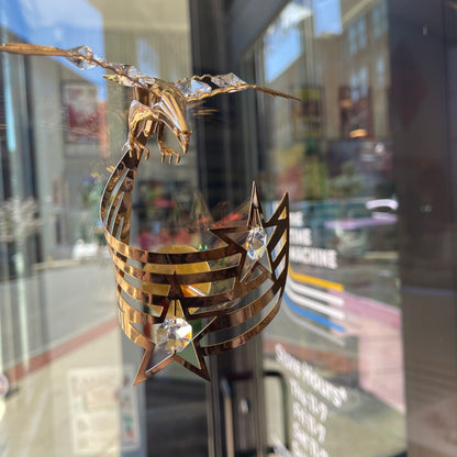 Mascot Int Gold Plated Eagle Swirl Sun-catcher