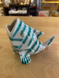 Gmundner Keramik Austria Green Flamed Fish Vase