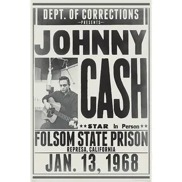 Johnny Cash Poster Framed