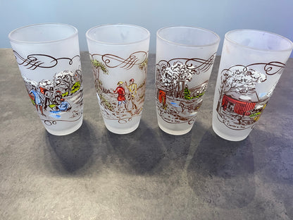 Set of 4 Ives and Currier Glasses