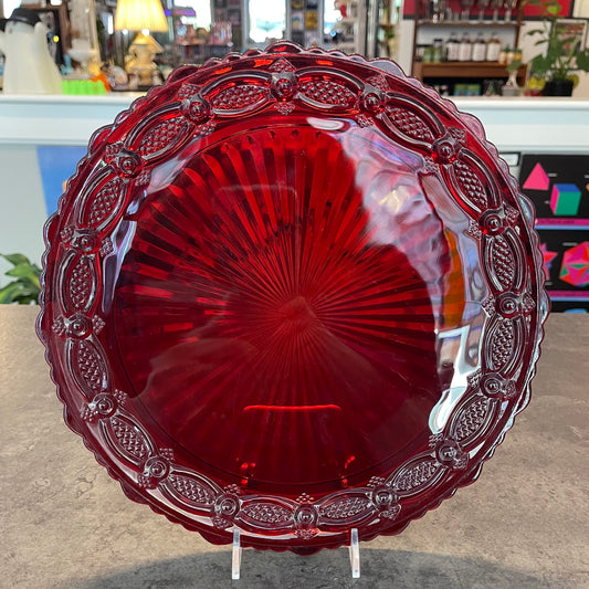 Avon Ruby Red Round Platter