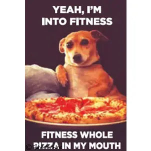 Fitness Pizza Pup Magnet