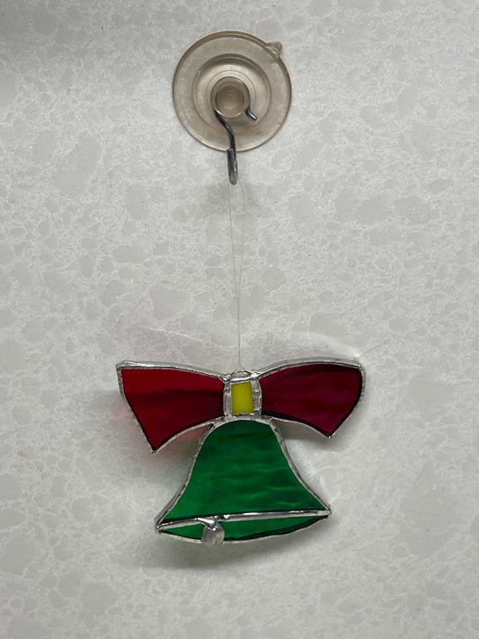 Stained Glass Christmas Bell Sun-catcher