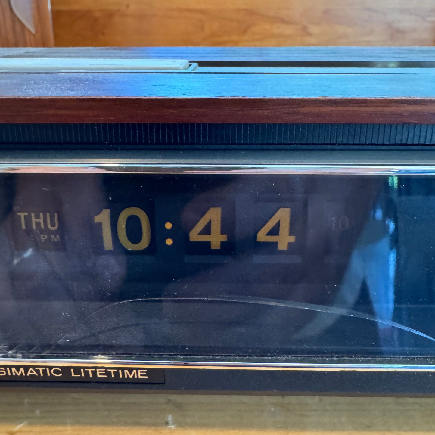 Vintage 1970s Sony Digimatic Litetime AM/FM Clock Radio Faux Woodgrain