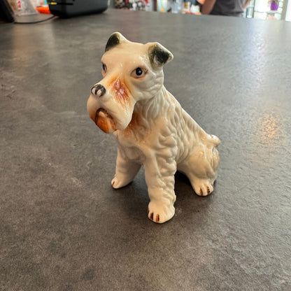 Airedale Terrier Figurine Black, Red, and White