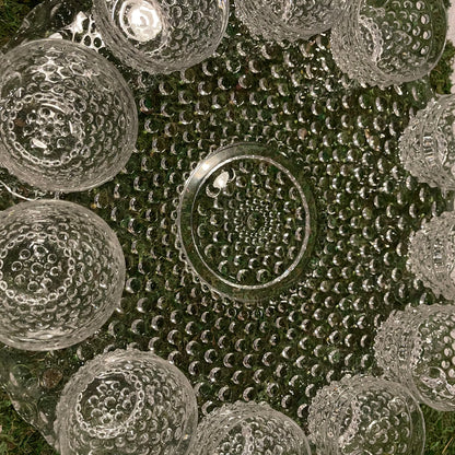 Duncan Miller Glass Hobnail Punch Set