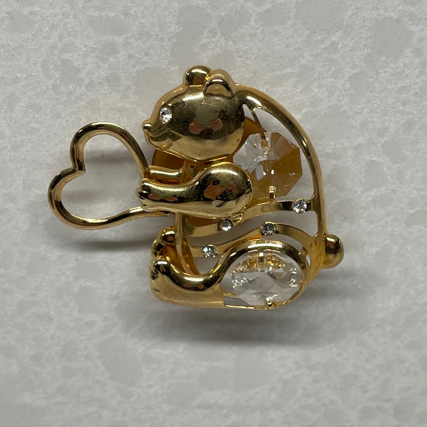 Mascot Int Gold Plated Heart Bear Sun-catcher