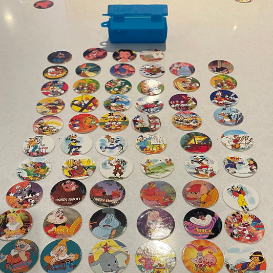 Set of 58 Disney Milk Cap/Pogs