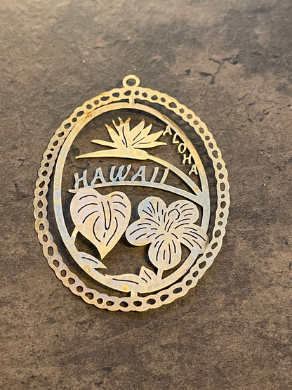 Brass Hawaii Ornament