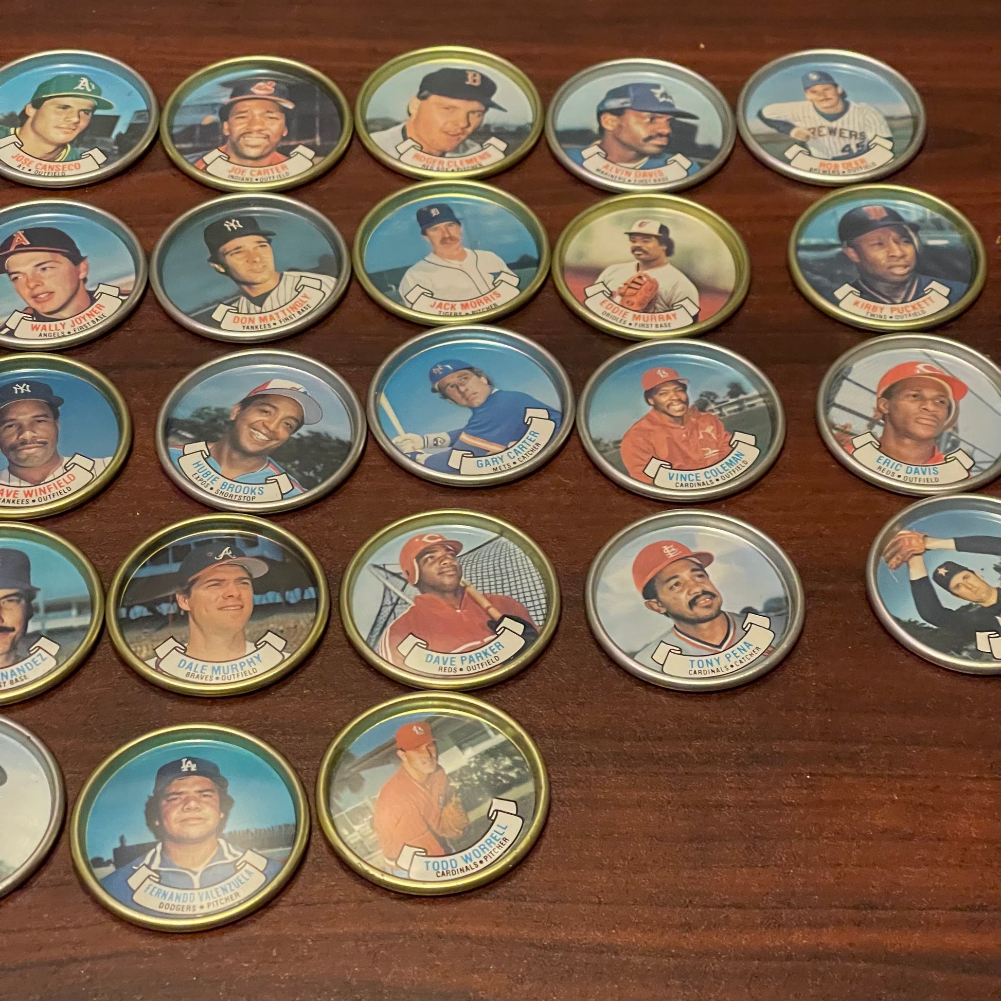 Complete set of 48 Topps Baseball Coins 1987