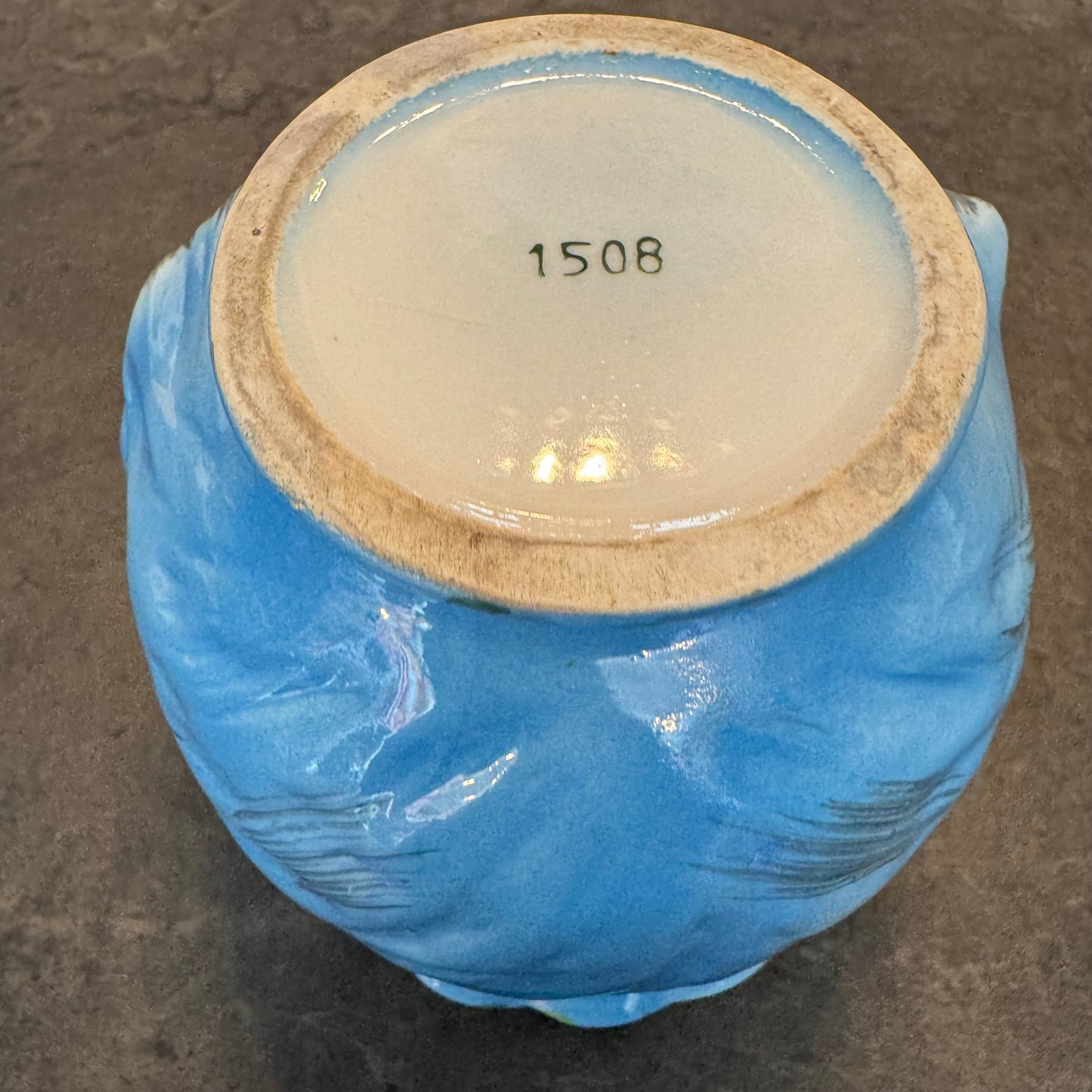 Vintage 1950s Lefton Miss Priss Blue Cat Sugar Bowl (No Lid)