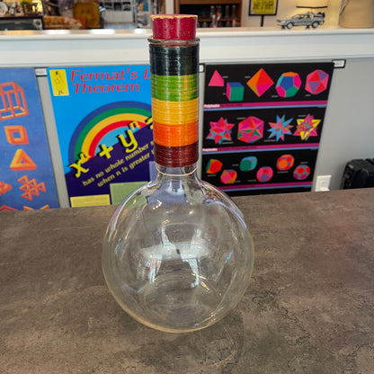 Rainbow Wrapped Mid Century Bottle
