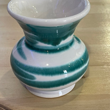 Gmundner Keramik Austria Green Flamed Small Vase