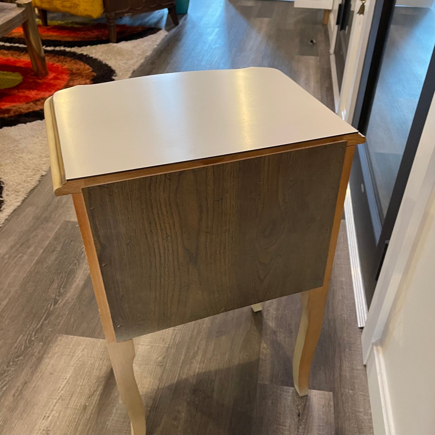 Cream with Gold Side Table