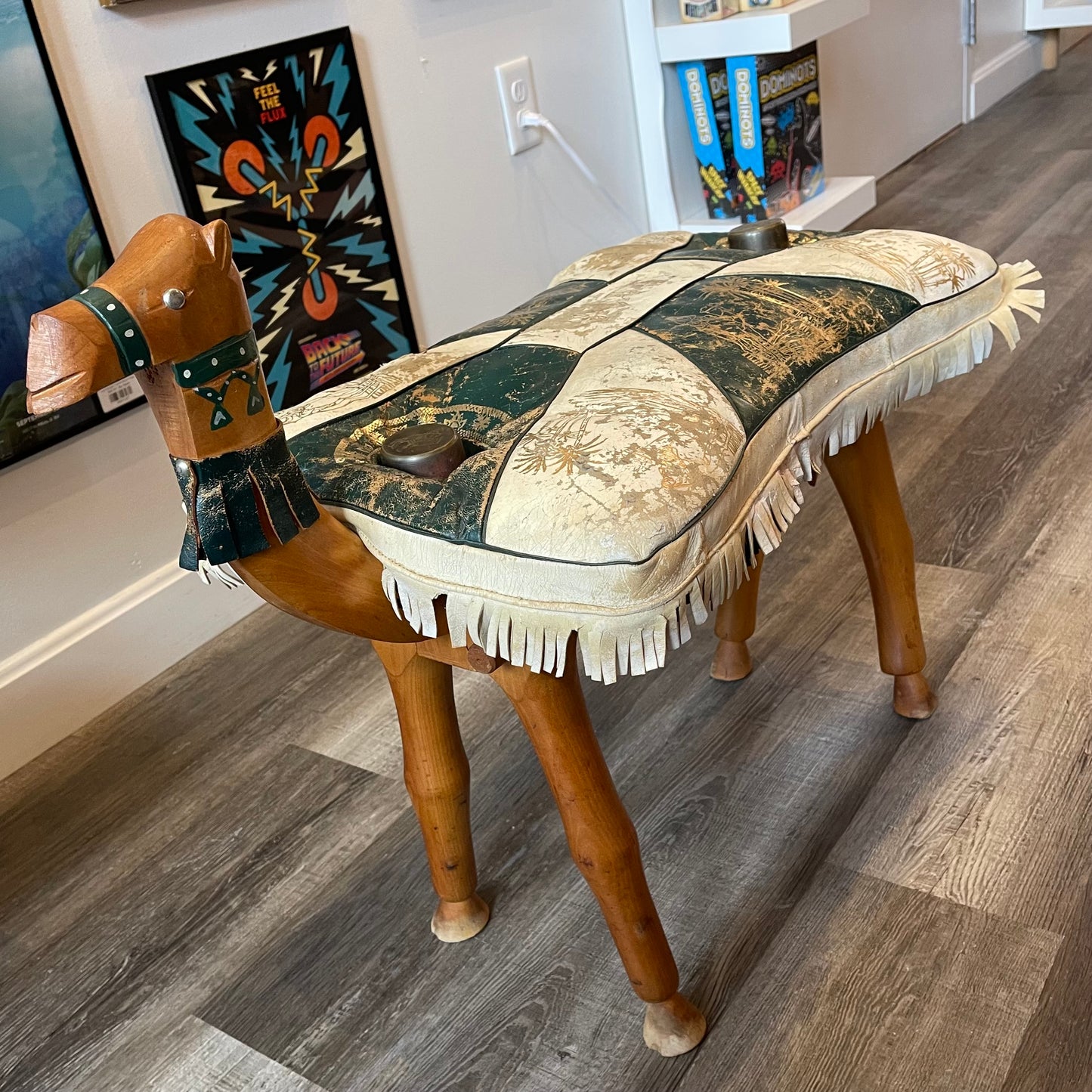 Camel Saddle Stool Green