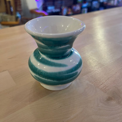 Gmundner Keramik Austria Green Flamed Small Vase