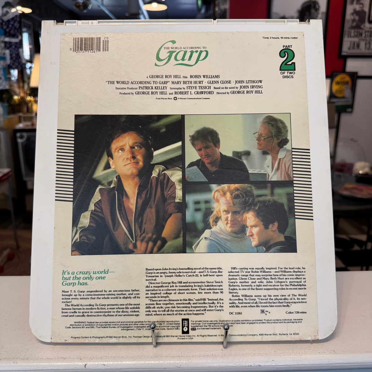 The World According to Garp 2 Disc Set CED Video Disc
