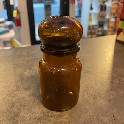 5.5” Brown Bubble Top Apothecary Jar