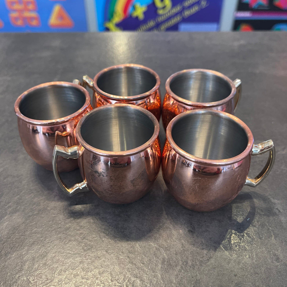 Set  of 5 Copper Shot Glass