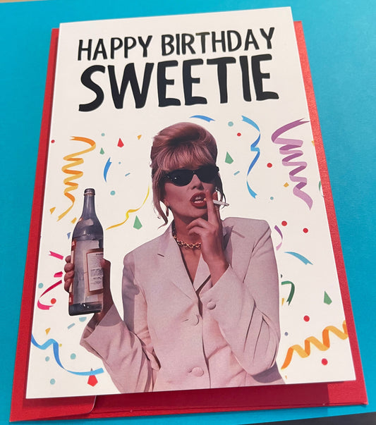 Ab Fab Bday Card
