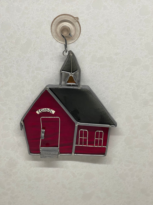 Stained Glass School House Sun-catcher