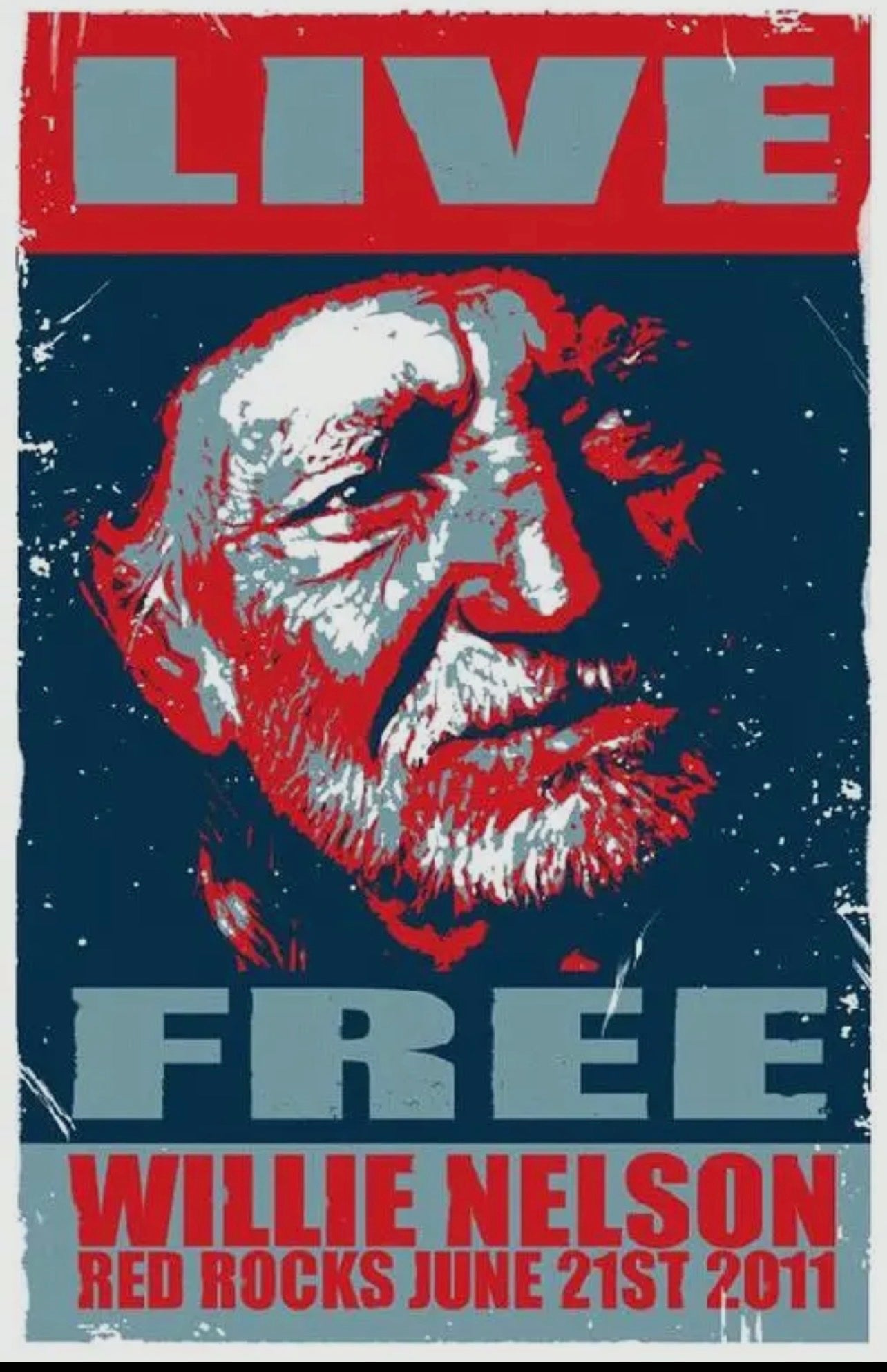 Willie Nelson Concert Poster (reprint)