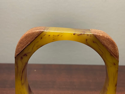 Bakelite and Wood Bangle Bracelet