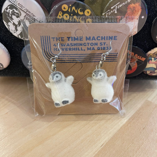 Fuzzy Penguin Earrings