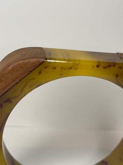 Bakelite and Wood Bangle Bracelet