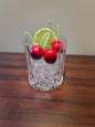 Rocks Glass with Faux Ice, Cherries and Limes