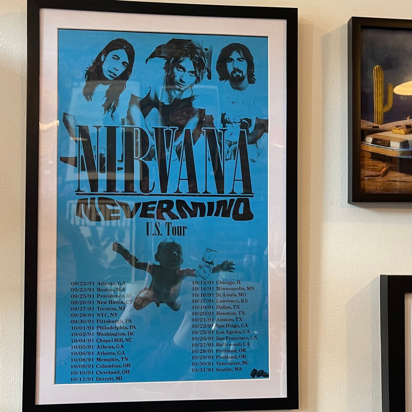 Nirvana Nevermind Concert Poster (reprint)