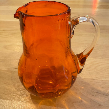 Orange Glass Creamer