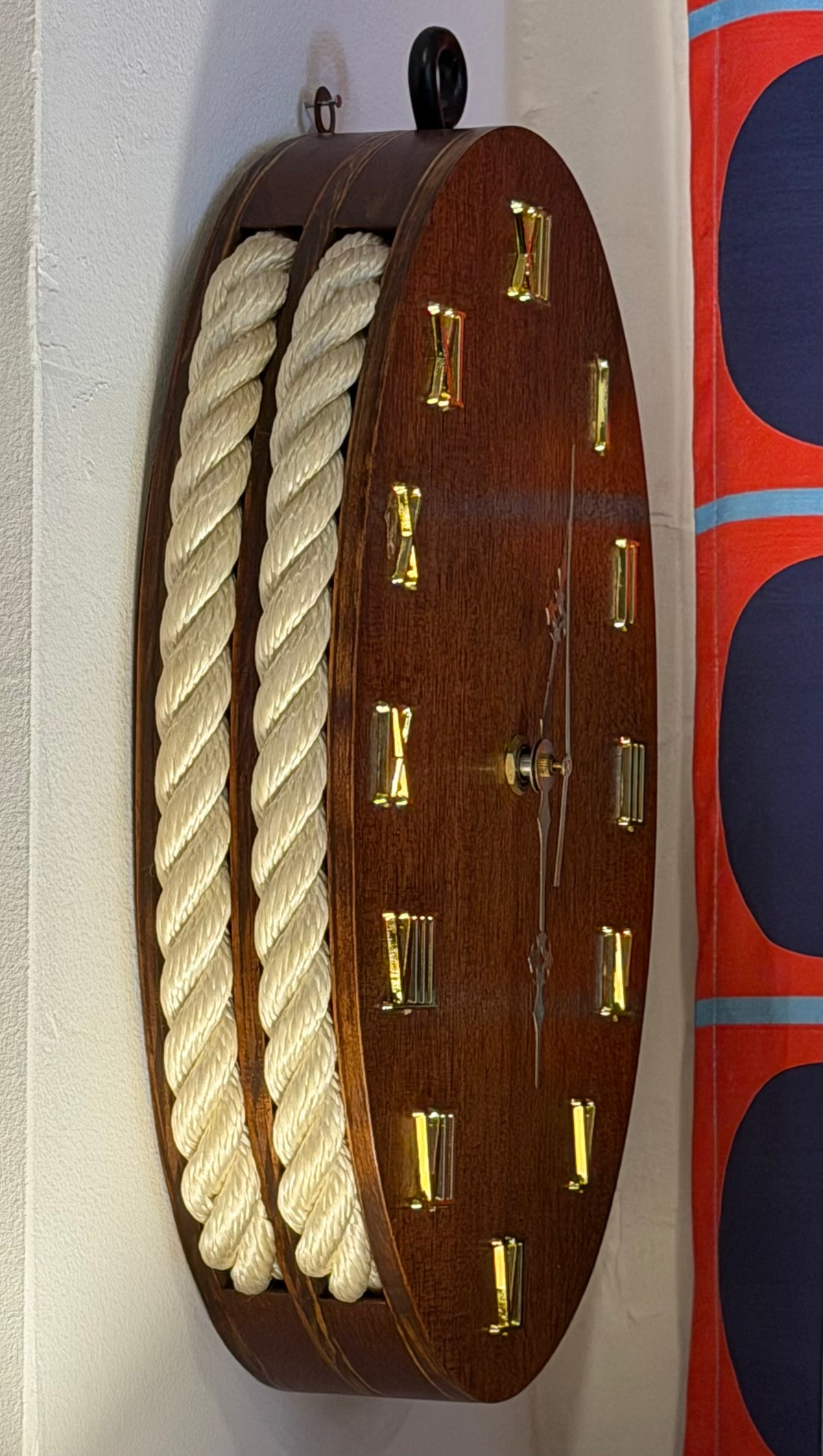 Nautical Block & Tackle Wall Clock