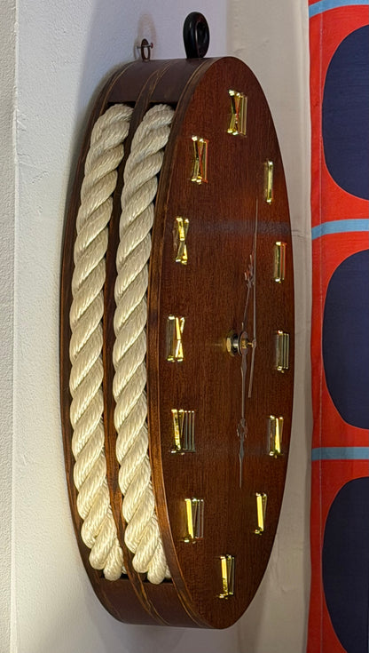 Nautical Block & Tackle Wall Clock