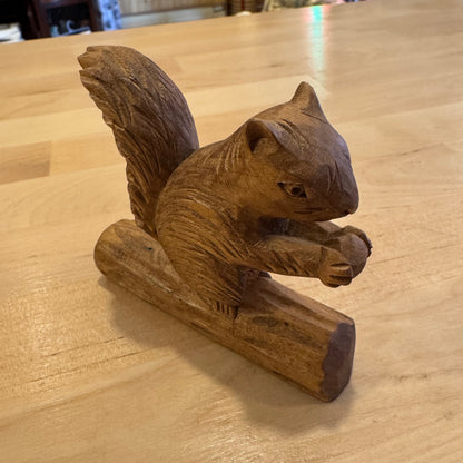 Saint Jean Port Joli Carved Squirrel Figurine