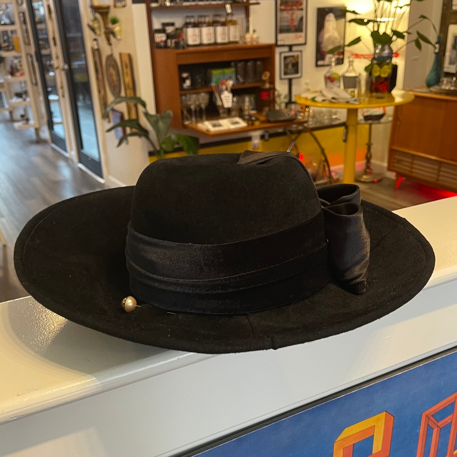 Black Velvet Hat