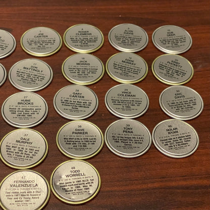 Complete set of 48 Topps Baseball Coins 1987