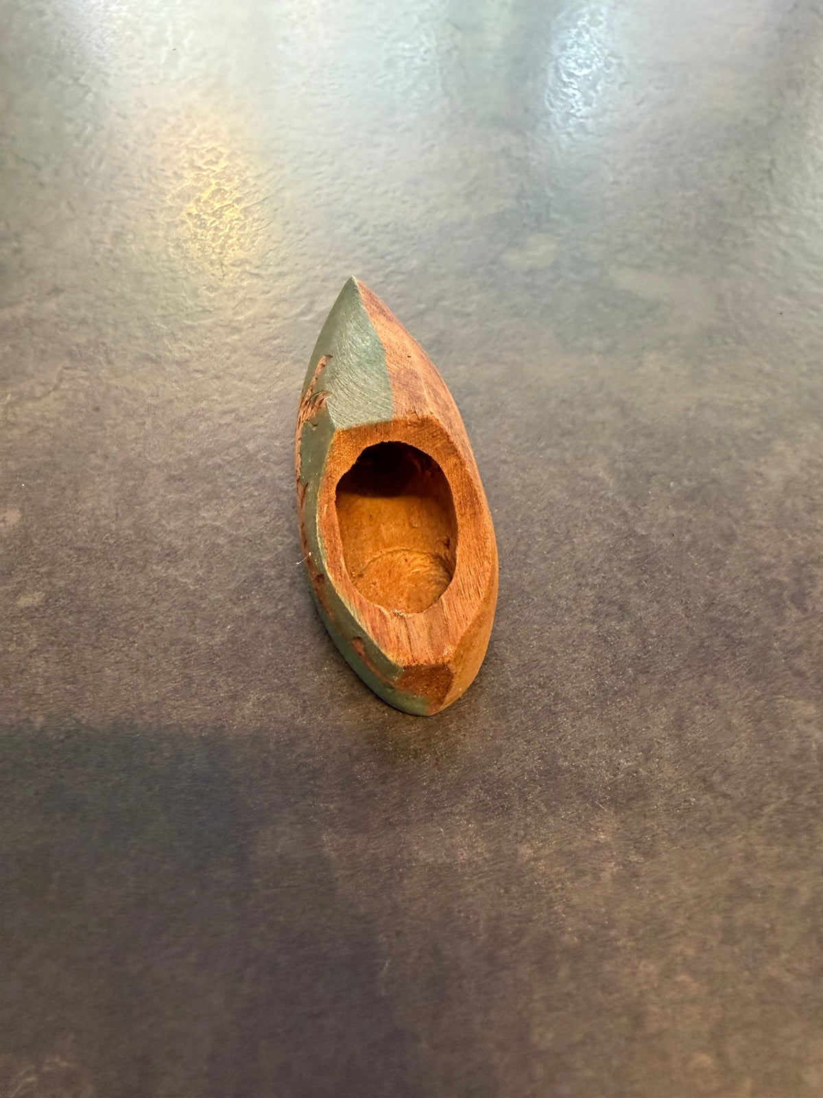 Clog Sabot Style Green Wooden Shoe