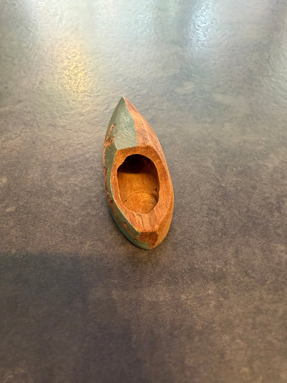 Clog Sabot Style Green Wooden Shoe