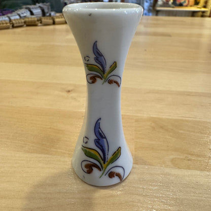 Glazed Ceramic Vase with Leaves