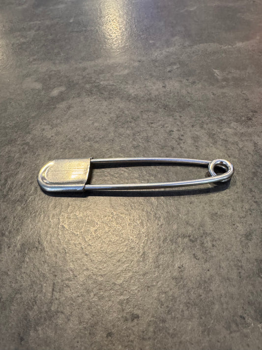5" Metal Key Tag Safety Pin - Patented Large Laundry Pin