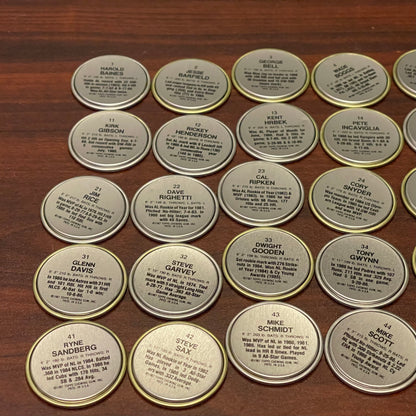 Complete set of 48 Topps Baseball Coins 1987