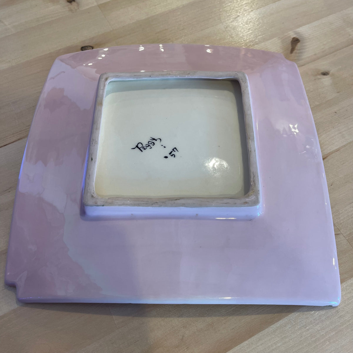 Pink Square Plate
